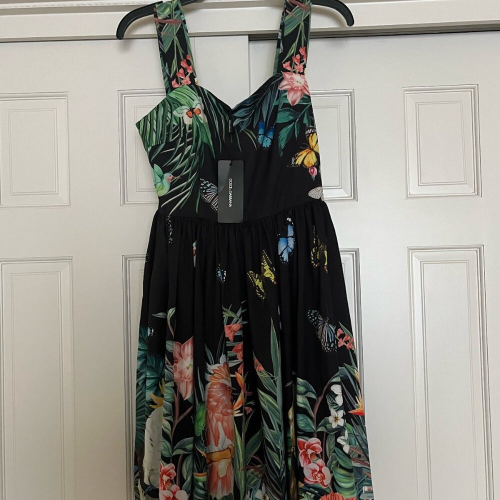 Dolce & Gabbana Black Floral Dress